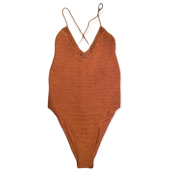 Burnt orange lace bodysuit Clearance